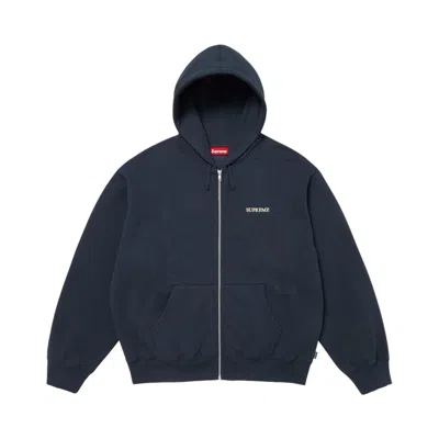 Pre-owned Supreme Idgaf Zip Up Hooded Sweatshirt 'navy' | Blue | Men's Size Xxl