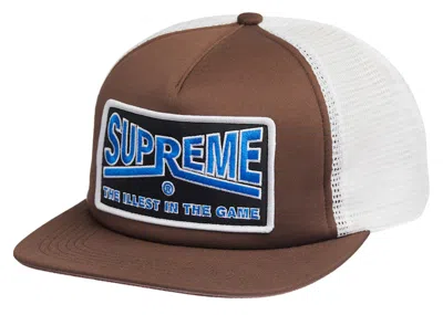 Pre-owned Supreme Illest Mesh Back 5panel In Brown