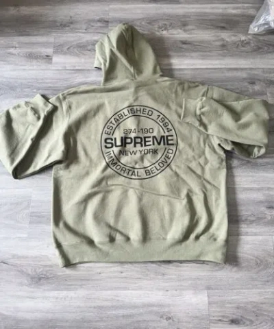 Pre-owned Supreme Immortal Beloved Hoodie Olive Size Xxl In Green