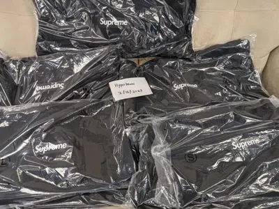 Pre-owned Supreme In Hand  Box Logo La Hollywood Hoodie Ss23 Black Los Angeles Open