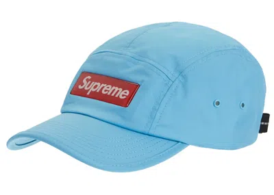 Pre-owned Supreme Inset Gel Camp Cap In Cyan