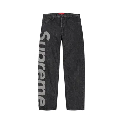 Pre-owned Supreme Inset Logo Jean 'black'