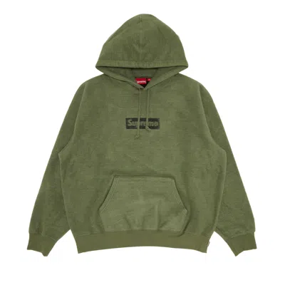 Pre-owned Supreme Inside Out Box Logo Hooded Sweatshirt 'light Olive' In Green