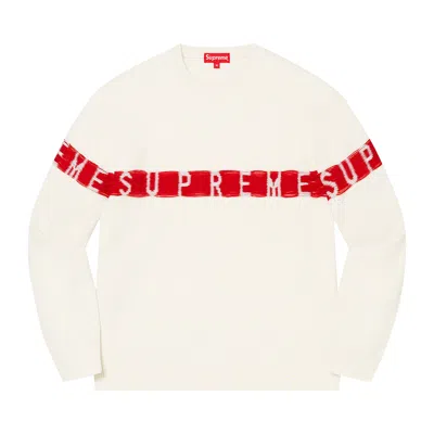 Pre-owned Supreme Inside Out Logo Sweater 'white'