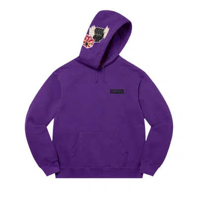 Pre-owned Supreme Instant High Patches Hooded Sweatshirt 'purple'