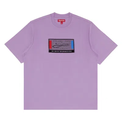 Pre-owned Supreme Intarsia Label Short-sleeve Top 'purple'