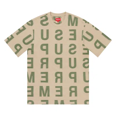 Pre-owned Supreme Intarsia Short-sleeve Top 'clay' | Tan | Men's Size S In Brown