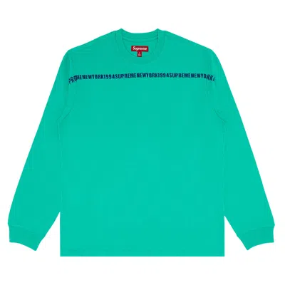 Pre-owned Supreme Intarsia Stripe Long-sleeve Top 'green' | Men's Size M