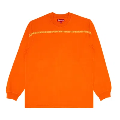 Pre-owned Supreme Intarsia Stripe Long-sleeve Top 'orange' | Men's Size M