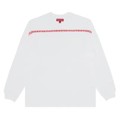 Pre-owned Supreme Intarsia Stripe Long-sleeve Top 'white' | Men's Size Xl