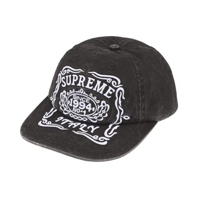 Pre-owned Supreme Italy 6-panel 'black' | Men's Size Onesize