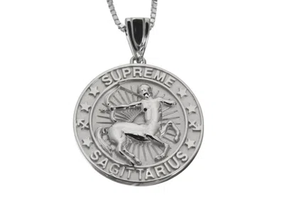 Pre-owned Supreme Jacob&co Sagittarius Zodiac Pendant In Sterling Silver