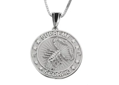 Pre-owned Supreme Jacob&co Scorpio Zodiac Pendant In Sterling Silver