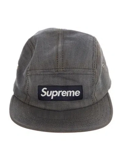 Pre-owned Supreme Jacquard Box Logo Camp Cap In Blue