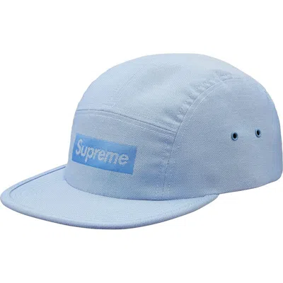 Pre-owned Supreme Jacquard Box Logo Camp Cap In Navy Blue