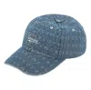 Supreme Jacquard Logos Denim 6-panel 'teal' In Blue