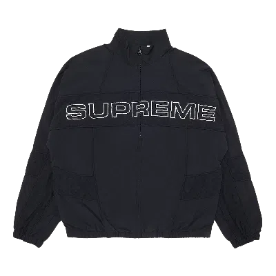 Pre-owned Supreme Jacquard Panel Track Jacket 'black'