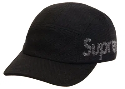 Pre-owned Supreme Jacquard Pique Camp Cap In Black