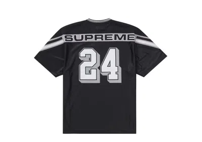 Pre-owned Supreme Jacquard Rib Football Jersey In Black