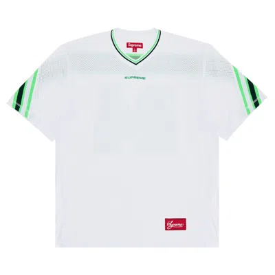 Pre-owned Supreme Jacquard Rib Football Jersey 'white'