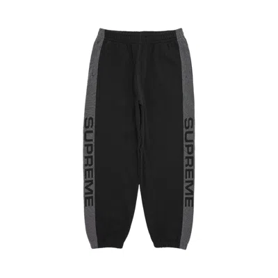 Pre-owned Supreme Jacquard Stripe Sweatpant 'black'