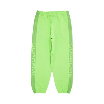 Pre-owned Supreme Jacquard Stripe Sweatpant 'bright Green'