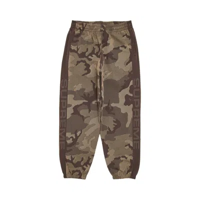 Pre-owned Supreme Jacquard Stripe Sweatpant 'brown Camo'