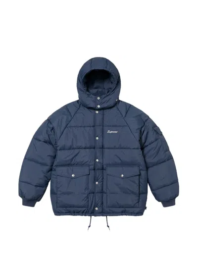 Supreme Jane's Addiction Mechanics Puffer Jacket In Blue