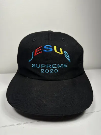 Pre-owned Supreme Jesus 6-panel Cap Hat In Black