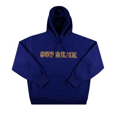 Pre-owned Supreme Jewels Hooded Sweatshirt 'dark Royal' In Blue