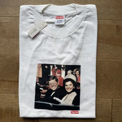 Pre-owned Supreme Jfk Photo T-shirt In White