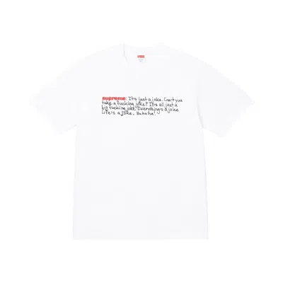 Pre-owned Supreme Joke Tee 'white' | Men's Size S