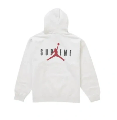Pre-owned Supreme Jordan Hooded Sweatshirt Ash Grey (size S, M, L, Xl) In Hand Ships Asap In Gray