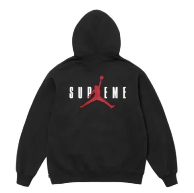 Pre-owned Supreme Jordan Hooded Sweatshirt Black (size Small, Medium, Large)