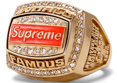 Pre-owned Supreme Jostens World Famous Champion Ring In Gold