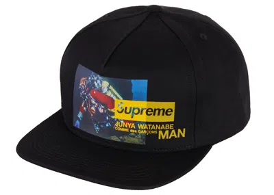 Pre-owned Supreme Junya Watanabe Cdg Man Nature 5panel Hat In Black