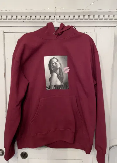 Pre-owned Supreme Kate Moss Hooded Sweatshirt In Red