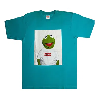Pre-owned Supreme Kermit Photo Tee 'teal' | Men's Size L In Blue