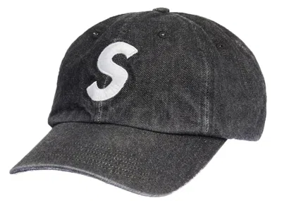 Pre-owned Supreme Kevlar Denim S Logo 6panel In Black