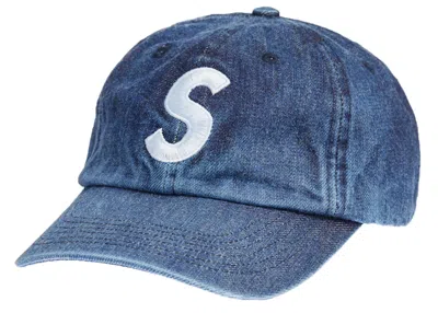 Pre-owned Supreme Kevlar Denim S Logo 6panel In Indigo