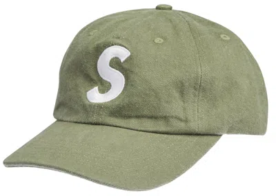 Pre-owned Supreme Kevlar Denim S Logo 6panel In Olive