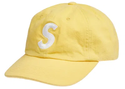 Pre-owned Supreme Kevlar Denim S Logo 6panel In Yellow