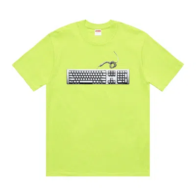 Pre-owned Supreme Keyboard Tee 'neon Green' | Men's Size L