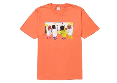 Pre-owned Supreme Kids Tee Shirt In Neon Orange