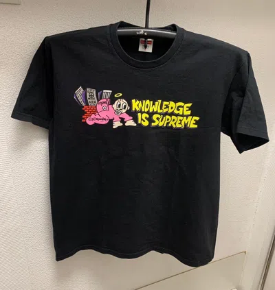 Pre-owned Supreme Knowledge Is  Black T-shirt M Sz