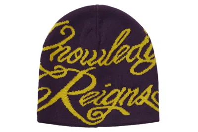 Pre-owned Supreme Knowledge Reigns Beanie In Purple