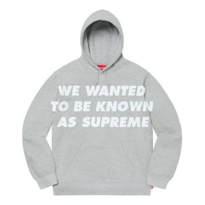 Supreme Known As Hooded Sweatshirt 'grey White' In Gray