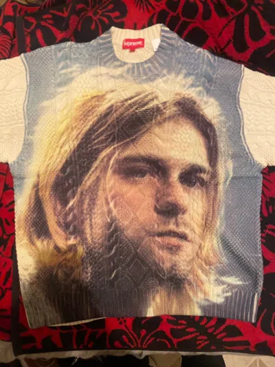 Pre-owned Supreme Kurt Cobain Sweater Size Medium In Hand In Off White