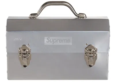 Pre-owned Supreme L. May Mfg Inc. Miner's Lunchbox In Silver