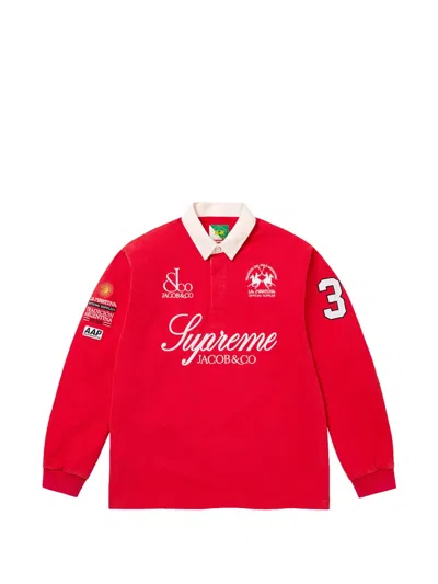 Supreme La Martina Logo-print Long-sleeve Polo Shirt In Multi